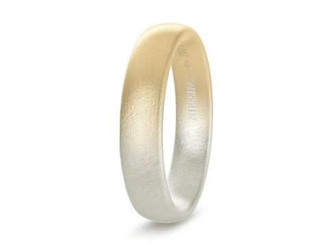 Platinum Plissé Men's Wedding Band