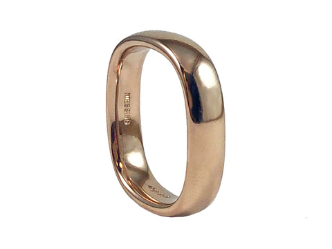 Platinum Plissé Men's Wedding Band