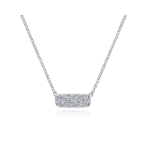 Pavé Diamond Pendant Necklace in 14K Yellow Gold