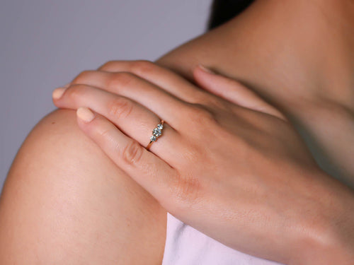 Three-Stone Round Brilliant Diamond Engagement Ring