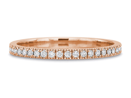 Diamond Wedding Band in Rose Gold