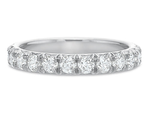 Round Brilliant Diamond Eternity Wedding Band in White Gold