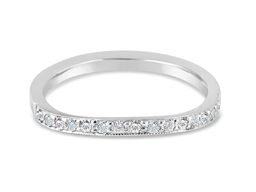 Brilliant Diamond Wedding Band in White Gold