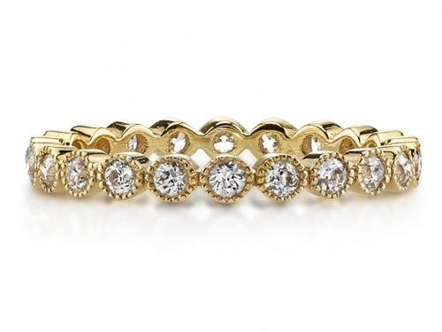 Vintage-Inspired Diamond "Gabby" Eternity Wedding Band