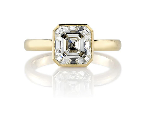 Asscher Diamond "Wyler" Engagement Ring