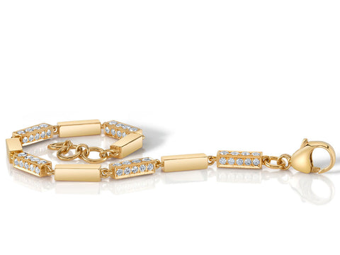 Princess and Baguette Diamond Bracelet