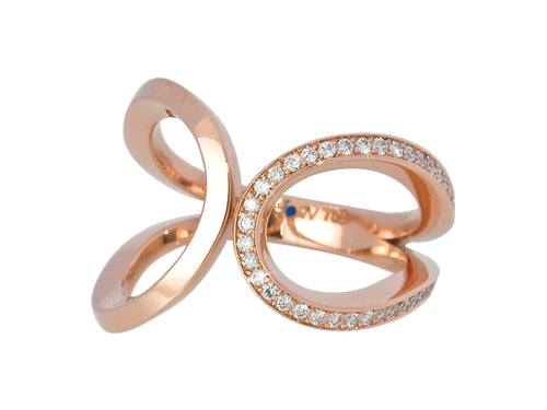 Diamond Wrap Ring in 18K Rose Gold