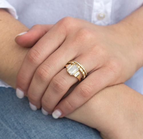 Vintage-Inspired Diamond "Hannah" Wedding Band