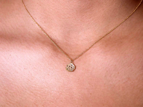 Inverted Diamond Pendant Necklace in 18K Yellow Gold