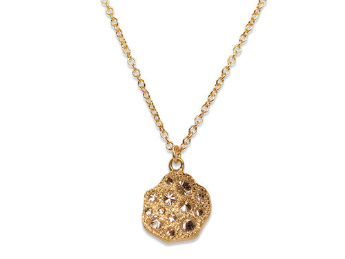 Inverted Diamond Pendant Necklace in 18K Yellow Gold