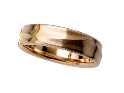 Red Gold "Glyph" Men's Wedding Band