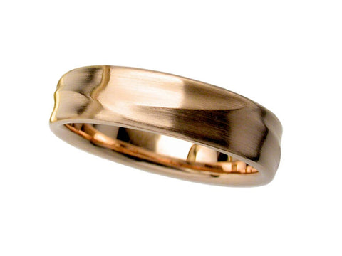 18K Yellow Gold "Tide" Men's Wedding Band