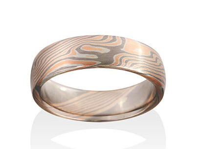 Birch Mokume Gane Men's Wedding Band