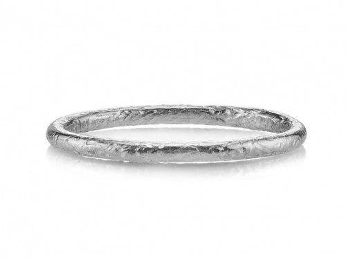 Textured  "Jane" Wedding Band in Platinum